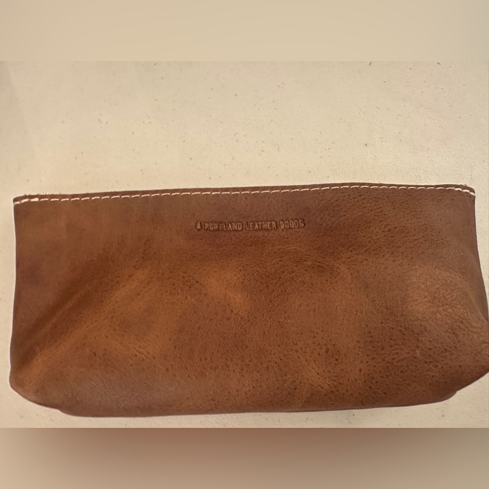 Portland Leather Goods Pebbled Mystery Brown Utility Bag